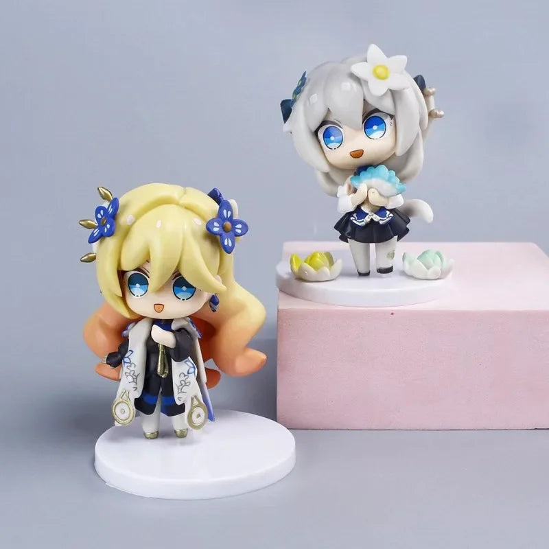 Honkai Impact 3 Q Version Dolls Anime Figure Rita Rossweisse Yae Sakura Raiden Mei Kiana Kaslana Model Kids Toys Car Decoration