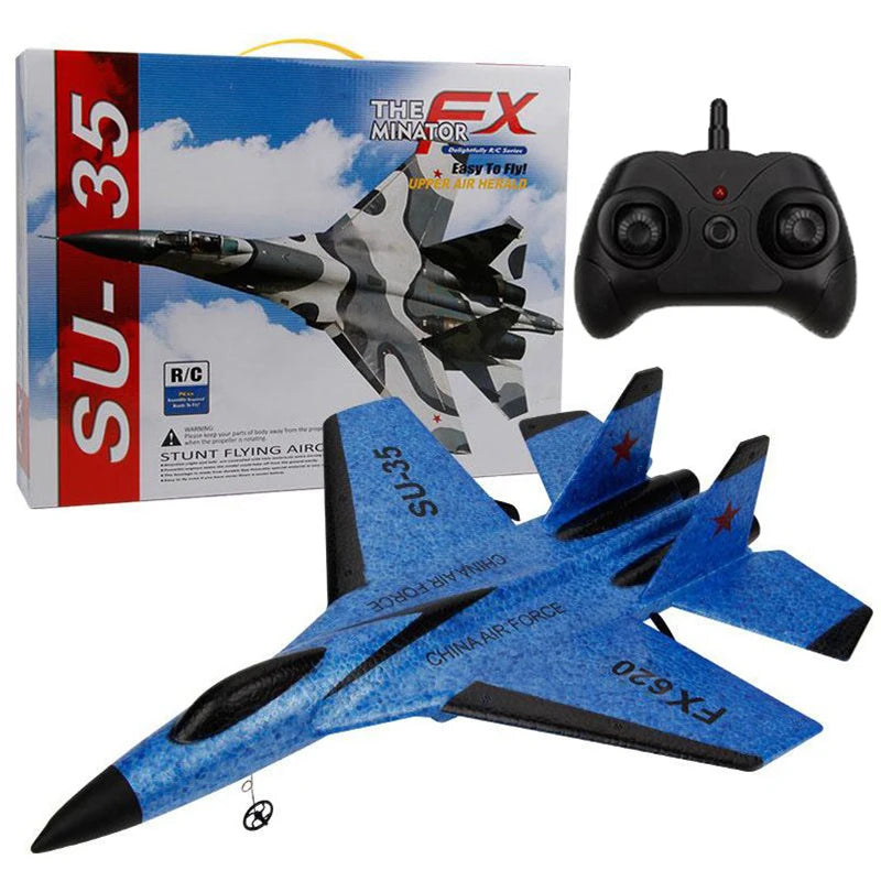 RC пяна самолет SU-35 самолет 2.4G радиоуправляем планер дистанционно управление изтребител планер самолет пяна момчета играчки за деца