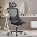 Ergonomic Lumbar Support Desk Chair with Mesh, Adjustable Gaming Computer Chair featuring Wheels, Headrests, and Flip-up Arms