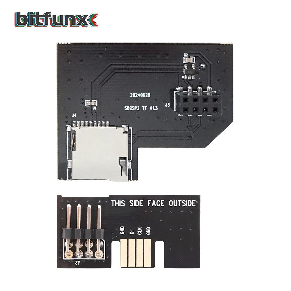 BitFunx TF MicroSD Card Adapter SD2SP2 POR For Nintendo Gamecube NGC NTSC Serial Port 2- Gold HQ ENIG Surface