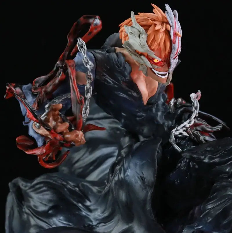 22cm GK Statue Bleach Ichigo Kurosaki Hollow Mask Attacking Pose Anime Figure Model Statue Desktop Decoration