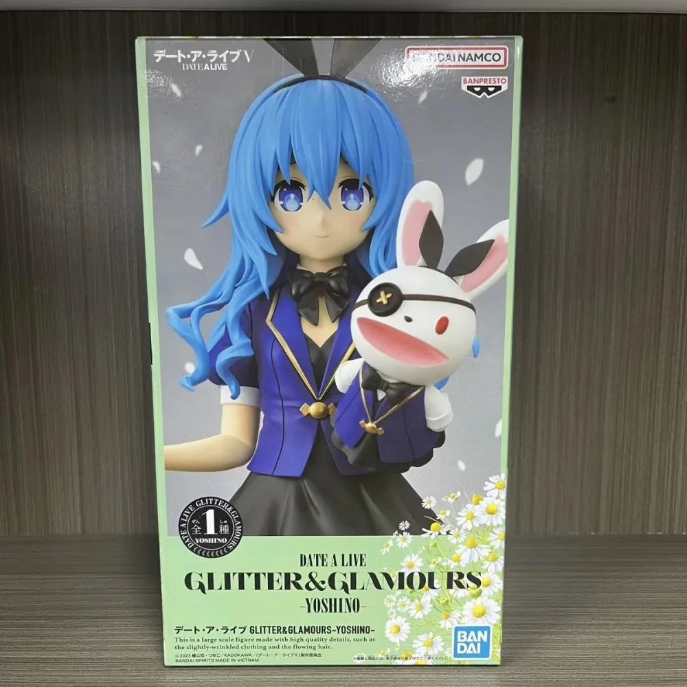 In Stock Bandai Original Genuine Banpresto Anime DATE A LIVE Glitter&Glamours Yoshino 20cm Collections Model Toy Figures Gift