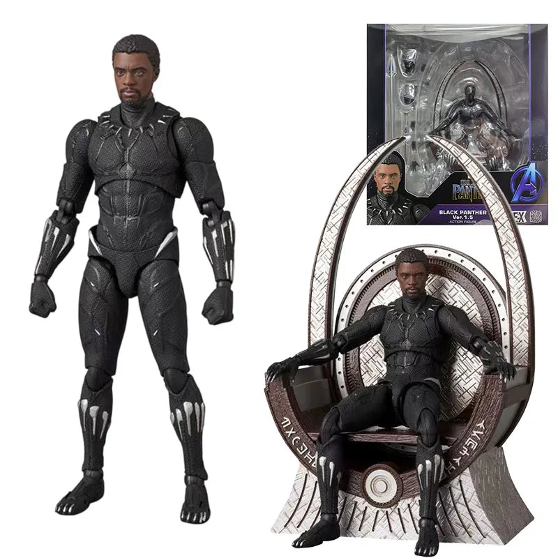 Medicom Toy MAFEX 230 The Avengers Black Panther Ver 1.5 Action Figure Anime Toys for Boys
