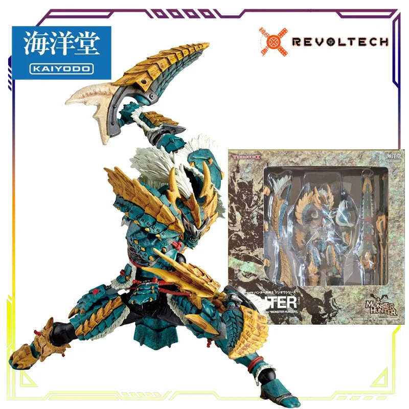 KAIYODO Original REVOLTECH Monster Hunter Rise: Dawn  Series Jueyin Dragon Set Anime Action Figure Model Toys Gifts Fo Boys