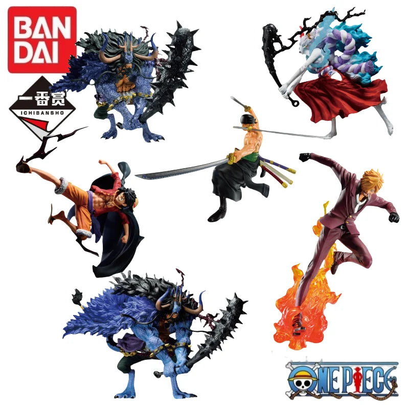 In Stock Original Bandai One Piece Ichiban Kuji TREASURE CRUISE Kaidou Yamato Luffy Roronoa Zoro Sanji Anime Figures Toys Gift
