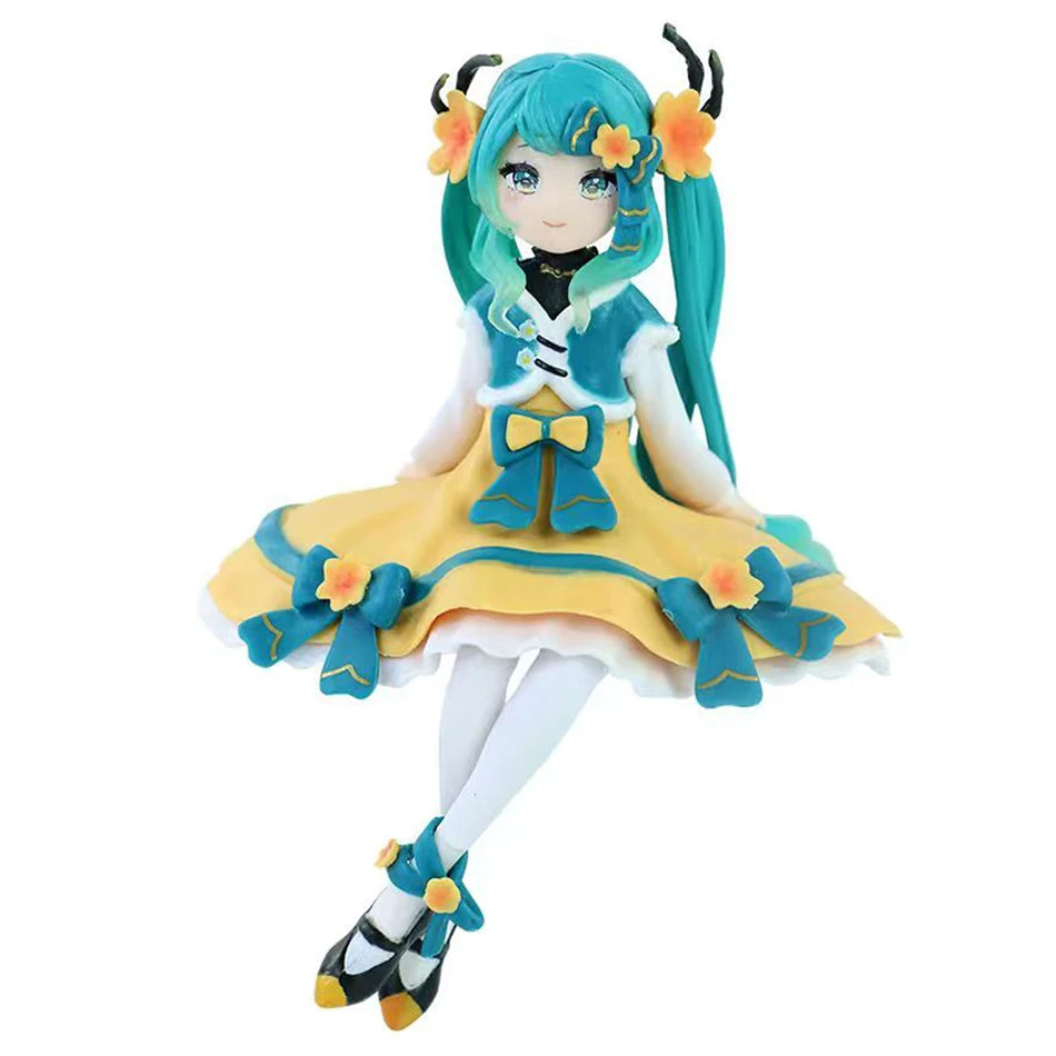 Anime Hatsune Miku Doll Model Cartoon Cute Kawaii Toys PVC Model Action Figures Car Dashboard Decoration Holiday Gift