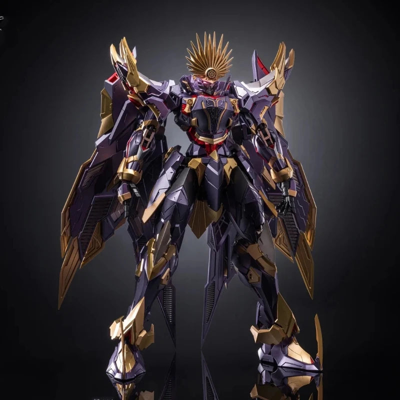 Fire General 1/100 Oda Nobunaga Alloy Finished Mecha Action Figures Luminous Samurai Style Mecha Toy With Base Ornament Boy Gift