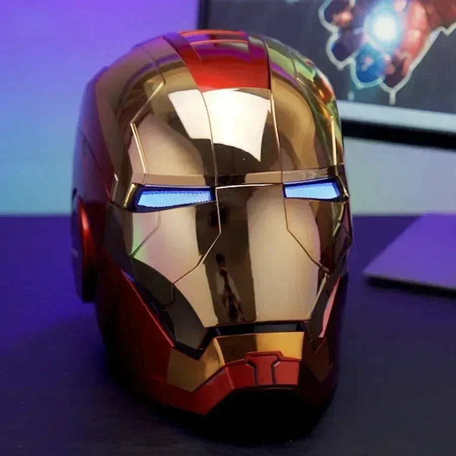 1:1 MK5 Helmet MK5 Voice Control Avengers War Machine Cosplay with LED Light Electronic Close ironman Helmet For Kids Gift