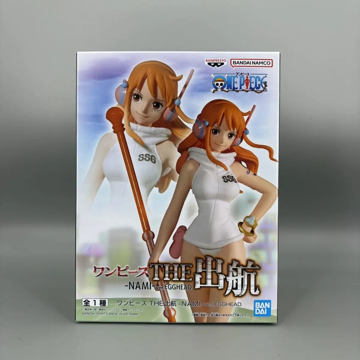 BANDAI Original BANPRESTO Anime ONE PIECE THE Sailing-NAMI-ver.EGGHEAD Figuren Modell Sammlerstück Desktop Ornament Statue Spielzeug