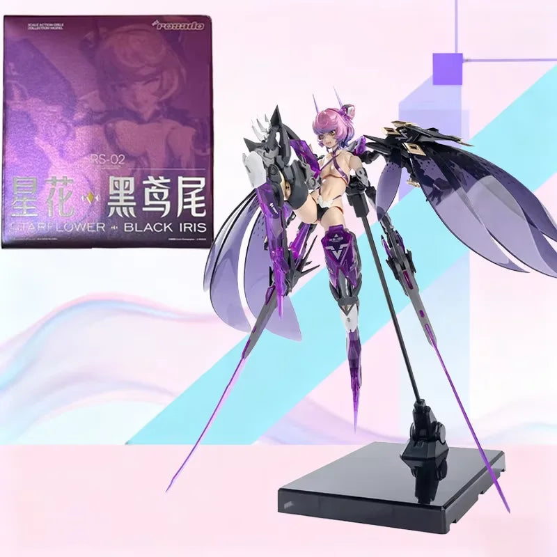 In Stock SCALE ACTION GIRLS COLLECTION MODEL Original STARFLOWER BLACK IRIS Action Figure Model Gift for Kid Foam Box Packaging
