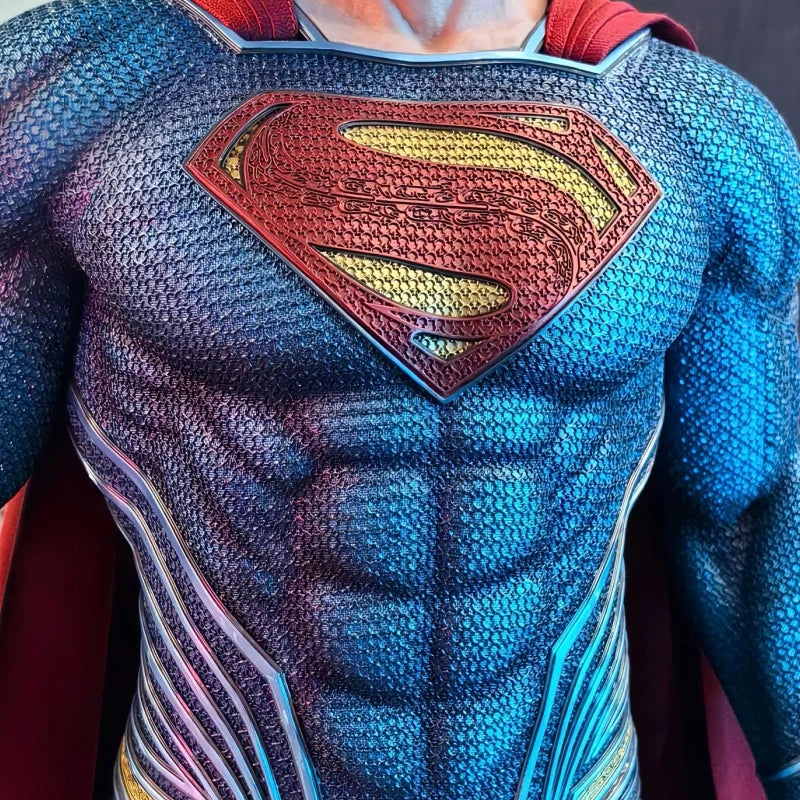 Superhochwertige DC-Serie Justice League Steel Man Superman Gk Statue Handgefertigtes modisches Modell Ornament Geburtstagsgeschenk