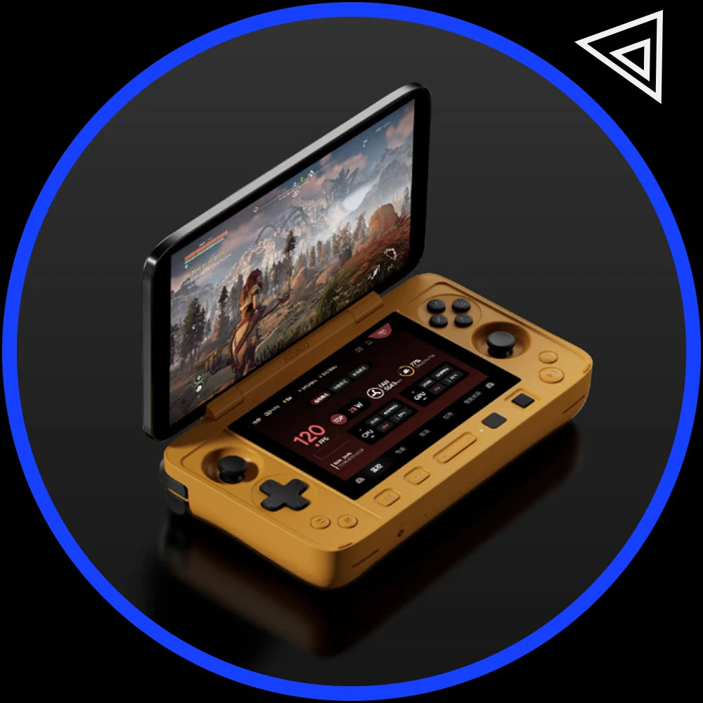 1S DS Flip Game Console 7" 1080P 144Hz OLED Screen Portable Handheld Console HX370 8840U Dual Screens Game Machine