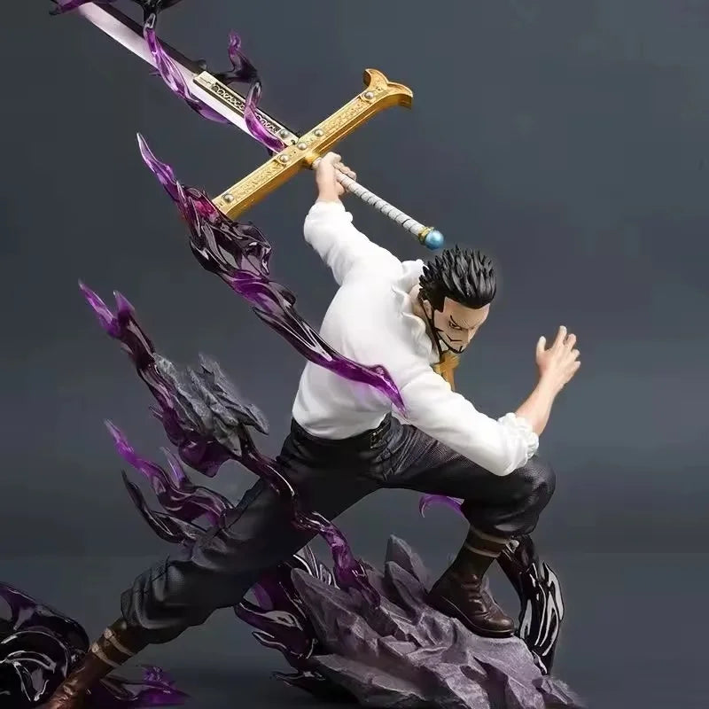 30 cm One Piece Dracule Mihawk Figur One Piece Anime Figuren PVC Statue Desktop Ornament Sammlermodell Spielzeug für Kinder Geschenke