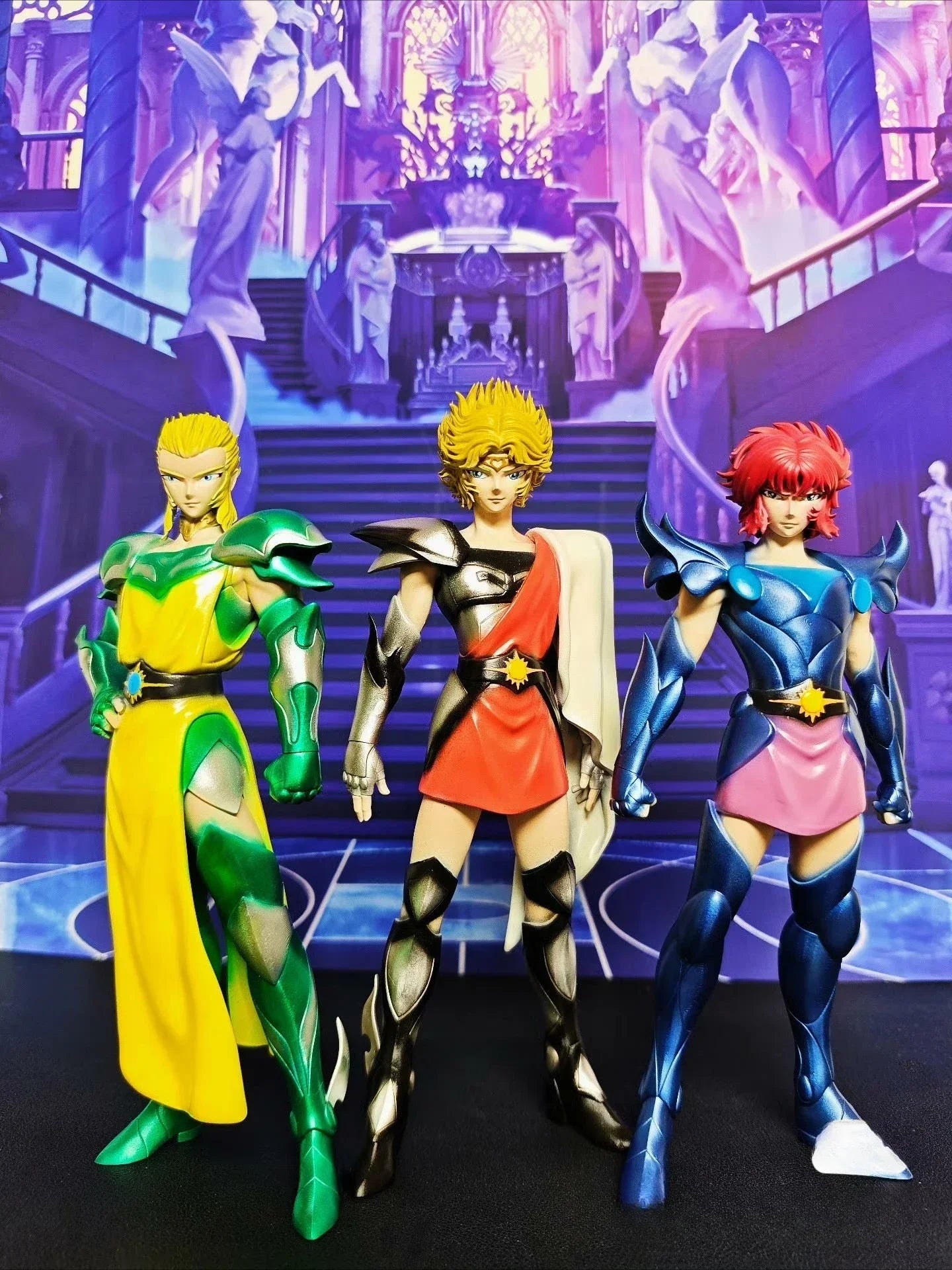 Saint Seiya Abel & His Corona Saints Resin Statue Model - Altar Ashlesha, Coma Berenice, Lynx Jaoh Figures
