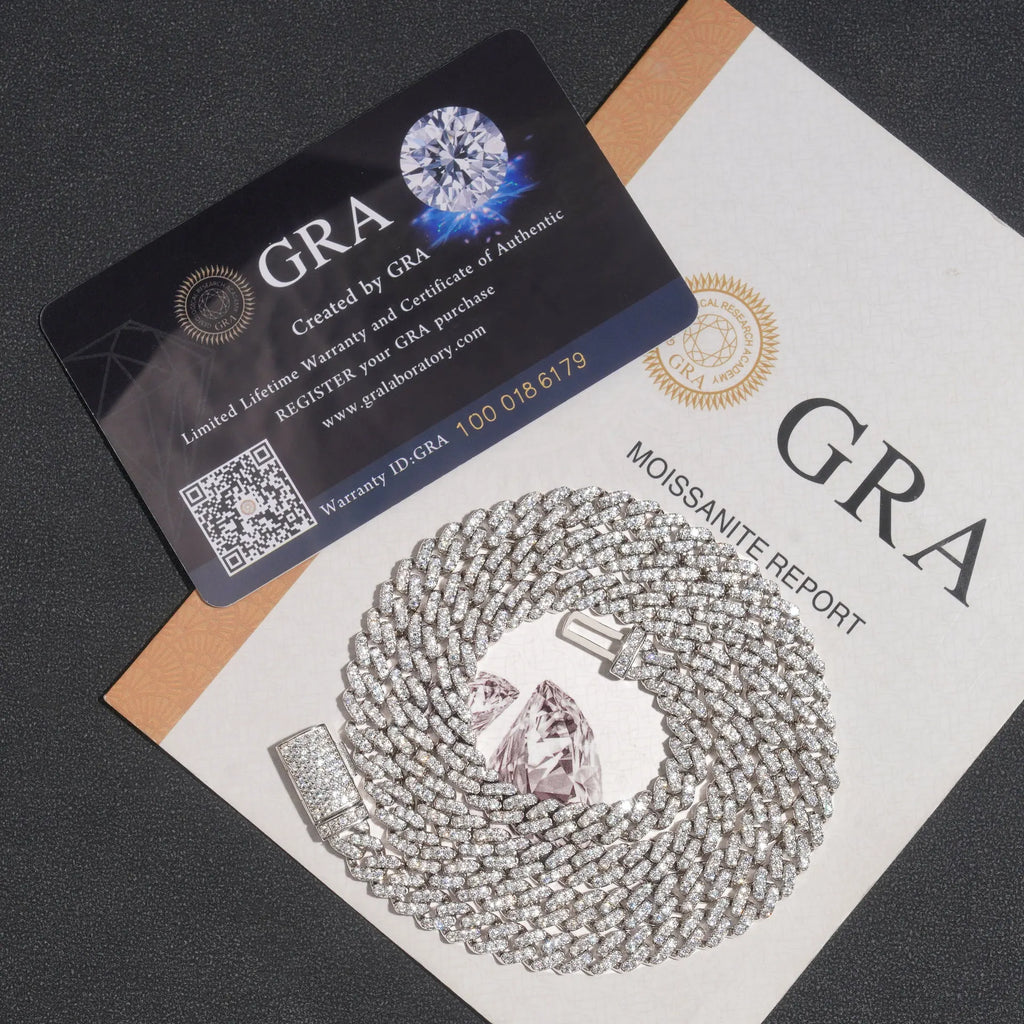 6mm Moissanite Halskette Kette Für Frauen Original S925 Sterling Silber Männer Luxus Diamant Kubanischen Kette Anhänger Mode