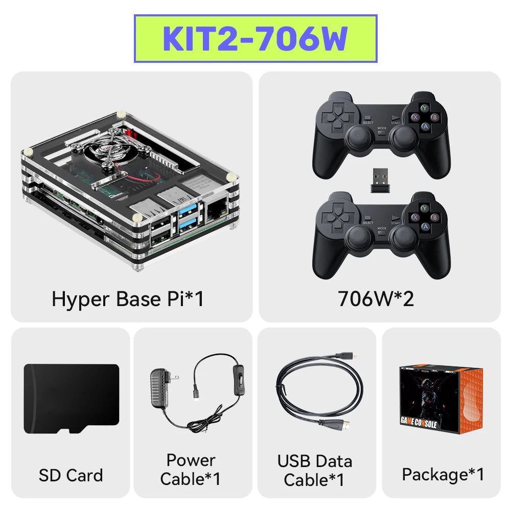 Raspberry Pi 4 Model B Retro Game Consoles Batocera OS Built-in 90000+ Games Handheld Video Gaming HDD For N64/PS1/PSP/MAME/SNES