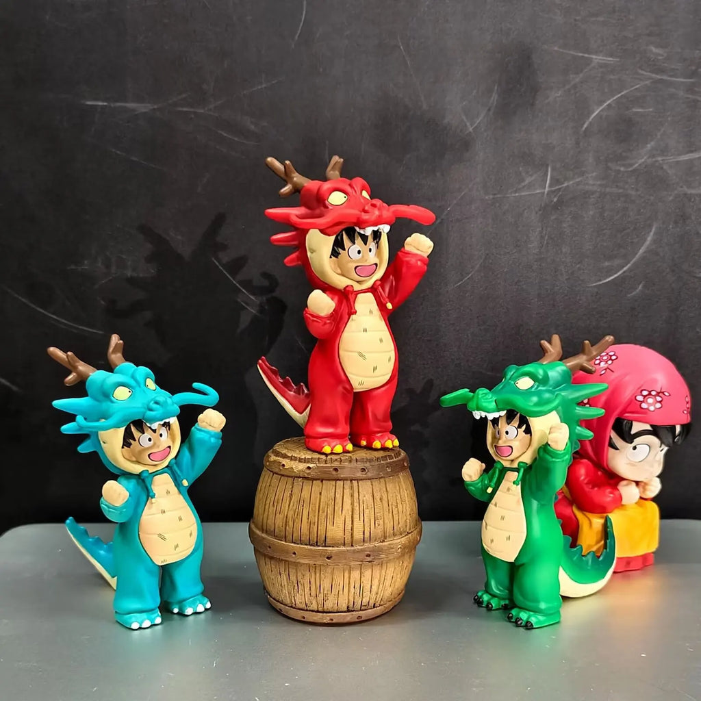 10cm Dragon Ball Z Goku Anime Figures Kid Goku Cos Shenron Action Figurine PVC Statue Toy Doll Desk Collection Decor Model Gift