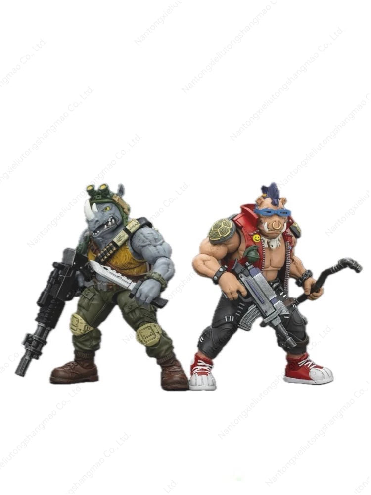 JOYTOY figura  acción tortugas Beebop Rocksteady Anime modelo  juguete