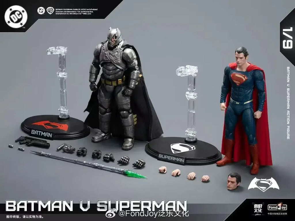 In Stock 24 hours delivery Genuine 1/9 Scale Fondjoy DC Hero Batman V Superman BVS Deluxe Set Anime Action Figure Model Movable