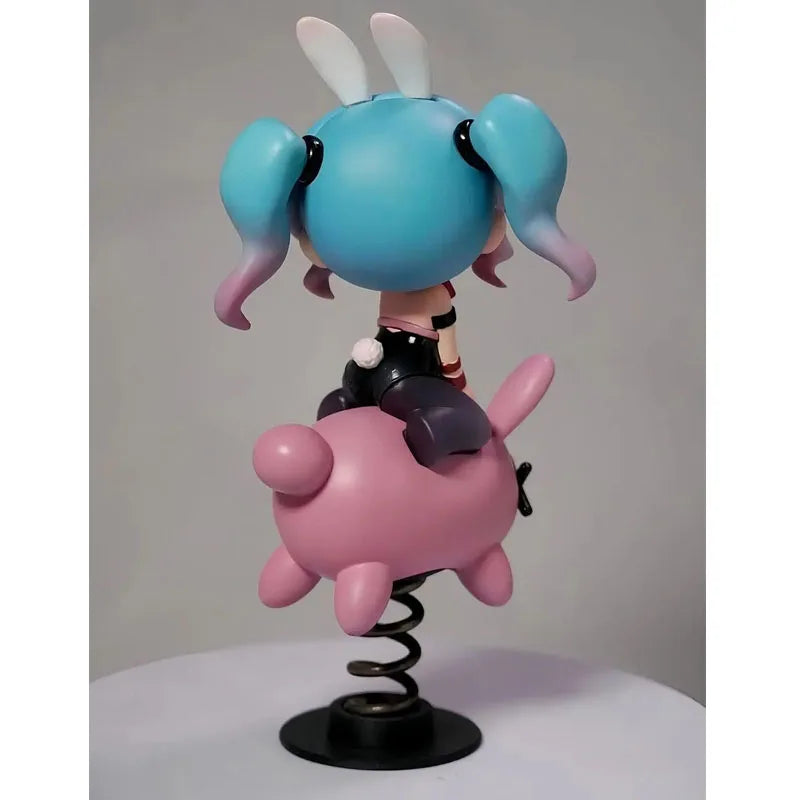 Hatsune Miku Rabbit Hole Gk Figure Q Version Chibi Anime Peripheral Ornament Desktop Car Decor Trendy Toy Adult Gift