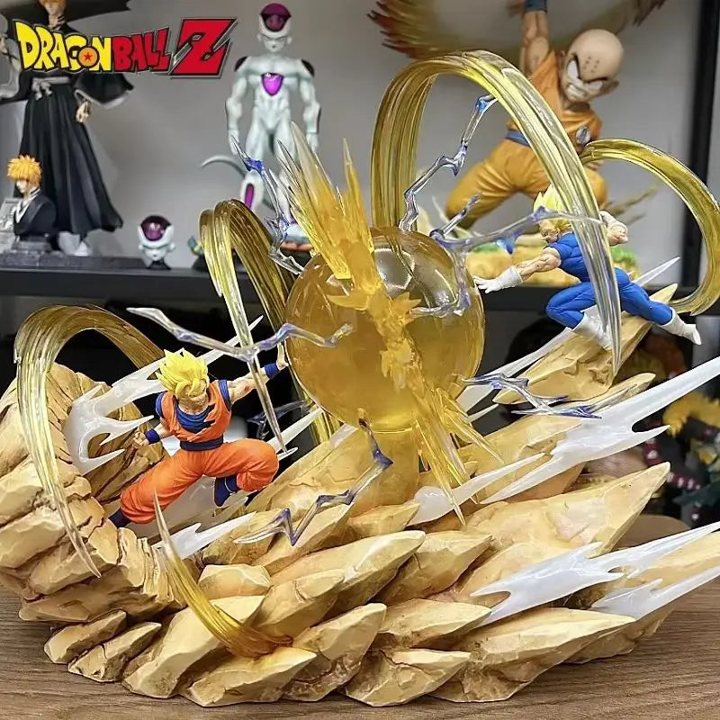 18cm Dragon Ball Figure Goku Vs Vegeta Figure Sky Top Wcf Goku Vs Vegeta Anime Figure Goku Vegeta Action Figurine Pvc Model Gift