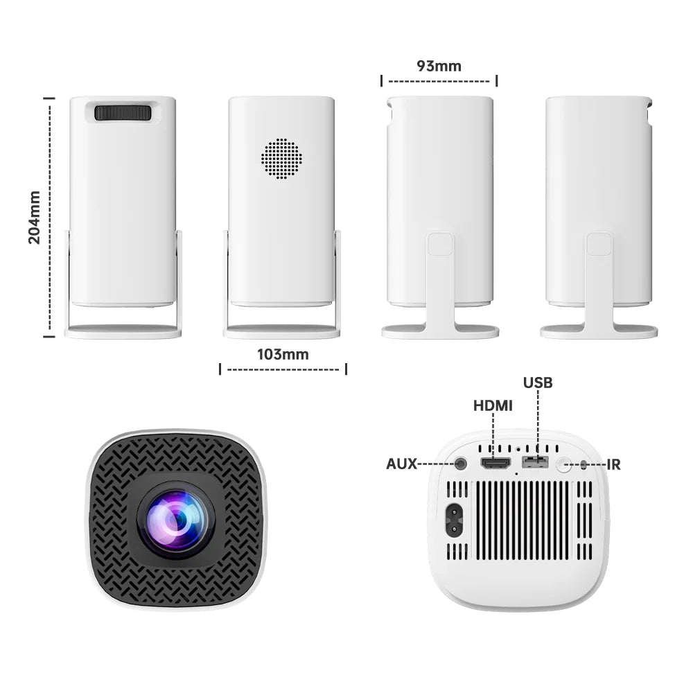 MOAO P30 Max Video Game Console Include 2 Wireless Game Controllers 3800 Games Support 4K 1080P Android11 Portable Projector
