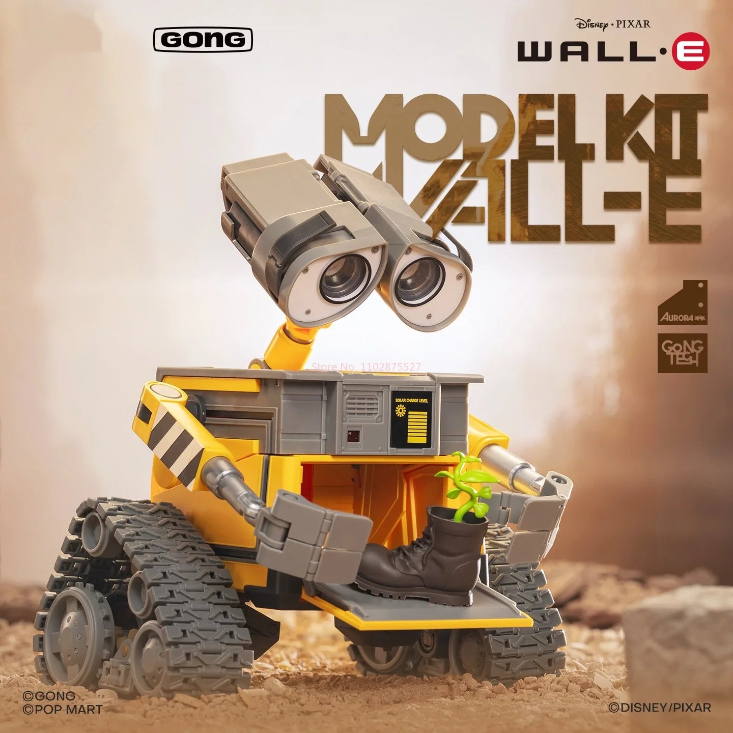Gong Wall·E  Assembly Model Anime Peripheral Genuien 15cm Pvc Action Figurine Collection Model Birthday Toys Gifts