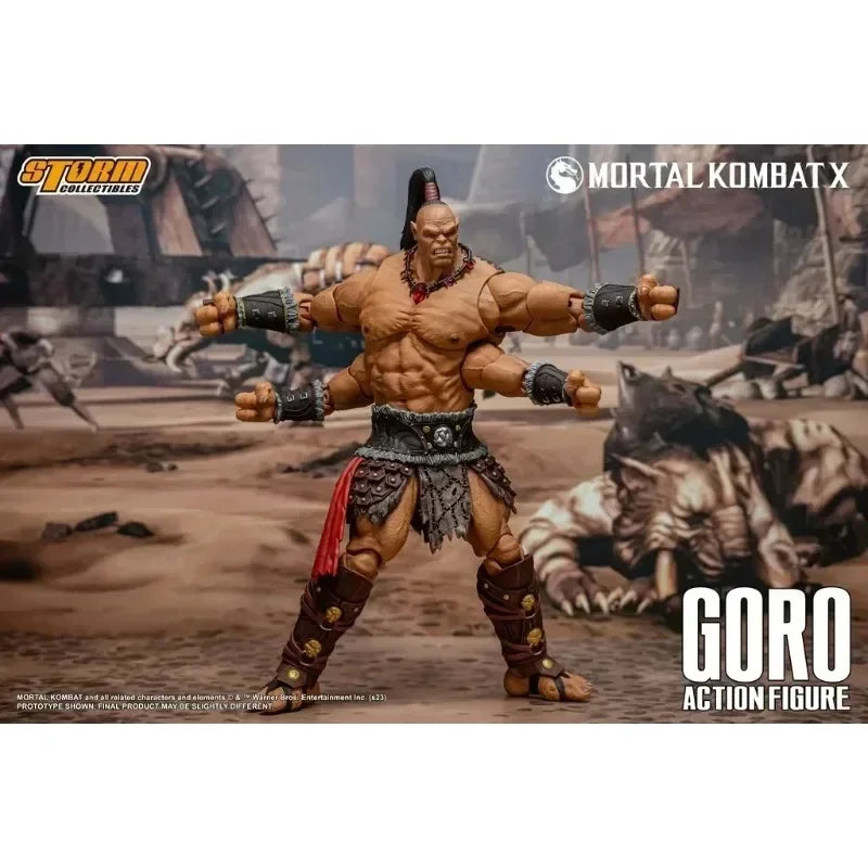 Goro Three-Head Configuration Hot Blood Original Storm Toys 1/12 Mortal Kombat X Anime Action Figures Model Toy Boys' Toy Giftx