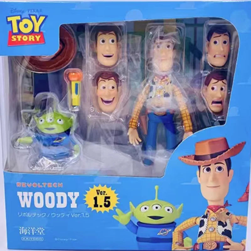 100% Original KAIYODO Revoltech Toy Story BUZZ LIGHTYEAR&Sherif Woody Ver.1.5 In Stock Anime Action Collection Figures Model