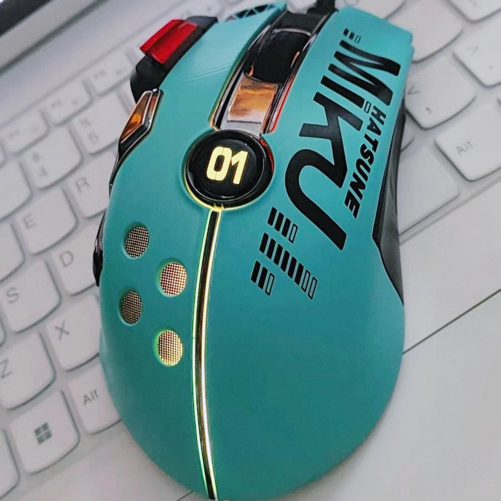 Hatsune Miku Anime Wireless Gaming Mouse by RGB Collectible Gaming for Pc Computers Laptop Mouse Gifts