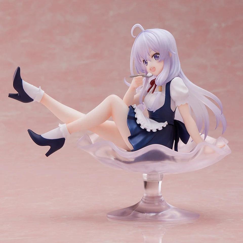 Original Genuine FuRyu Wandering Witch: The Journey Of Elaina 12cm Elaina Sitting Position PVC Model Toy Holiday Gifts Wholesale