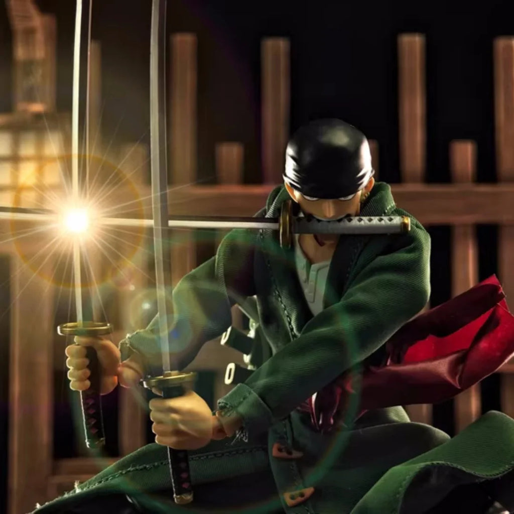 Комплект от 4 дрехи с ръчно изработени дрехи от One Piece SHF Anime Zoro, изработен от желязна тел и ръкави, подходящ за играчки 1/12.