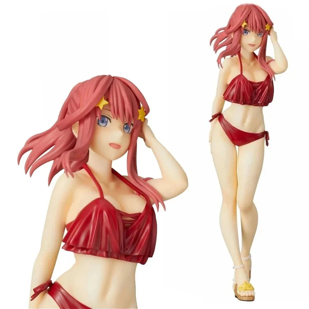 20CM Anime The Quintessential Quintuplets Figure Sexy Swimsuit Standing Nakano Nakano Miku Model Static Toys Collection Doll