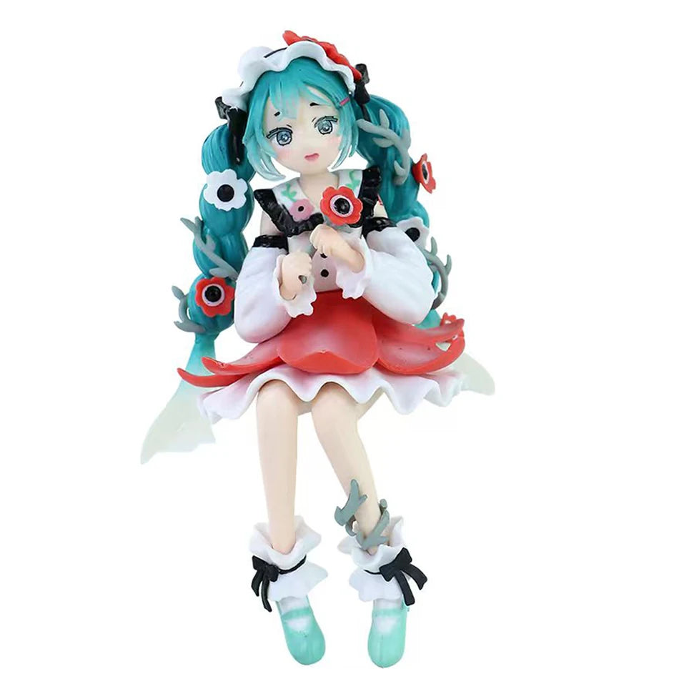 Anime Hatsune Miku Doll Model Cartoon Cute Kawaii Toys PVC Model Action Figures Car Dashboard Decoration Holiday Gift