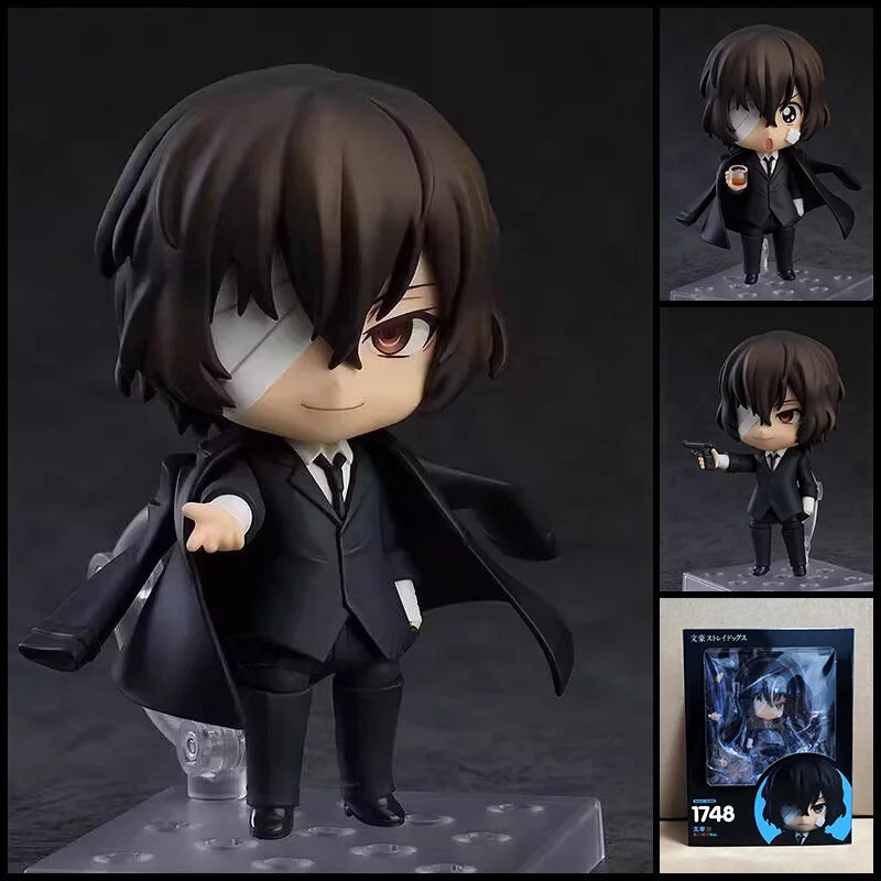 Nendoroid Bungo Stray Dogs Action Figure PVC Q Version Edogawa Ranpo 2348 Chuya Nakahara 676 Dazai Osamu 657 Model Toys For Kid