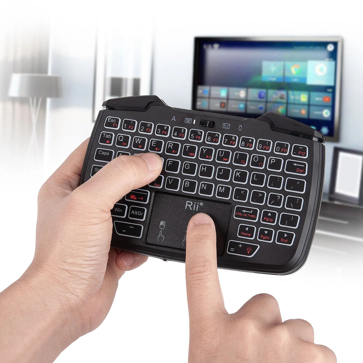 Rii RK707 Englisch Bluetooth/2,4G drahtlose tastatur Mit Spiel griff