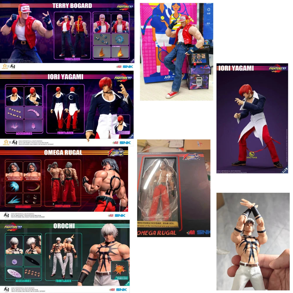 In Stock Tunshi Studio 1/12 TS-016 KOF95 Omega Rugal Bernstein KOF97 Orochi Iori Yagami Anime Action Collection FiguresModelToys