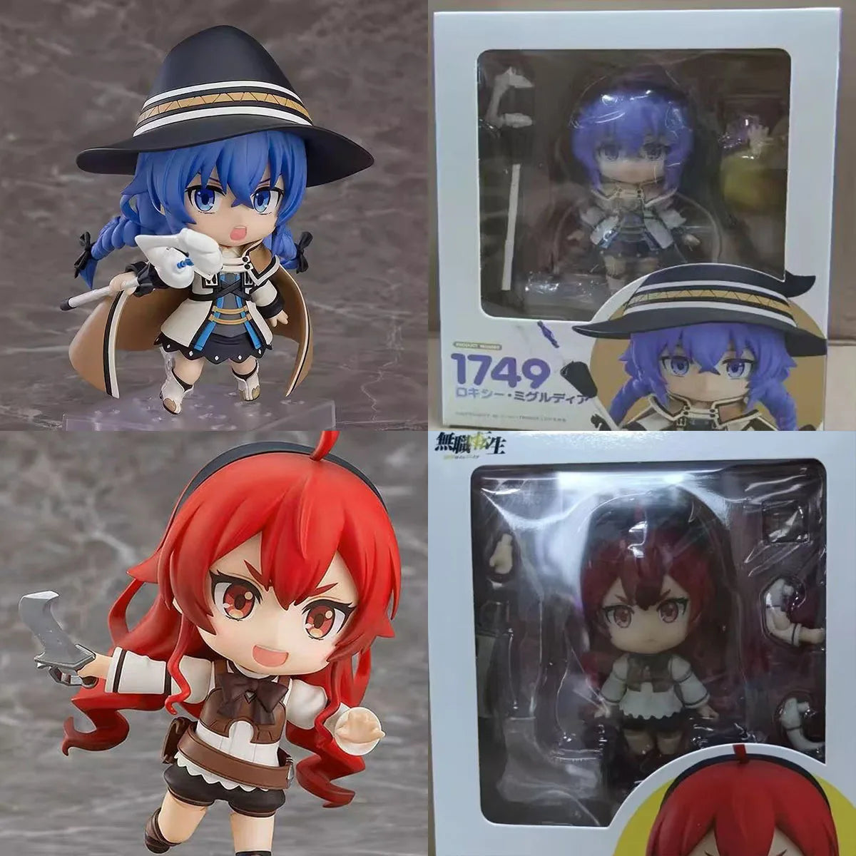 New 10cm Mushoku Tensei 1567# 1749# 1787# Roxy Migurdia Dual Pack Change Face Figures Articulated Decoration Pvc Model Doll Toy