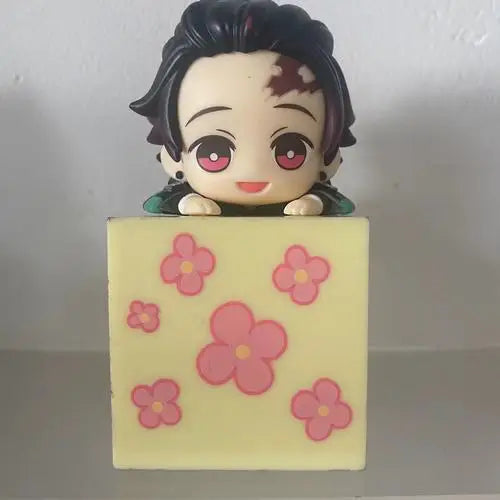 Japanese Bandai Genuine Scale Model Demon Slayer Q Edition Series Model Kamado Tanjirou Nezuko Action Figure Toys