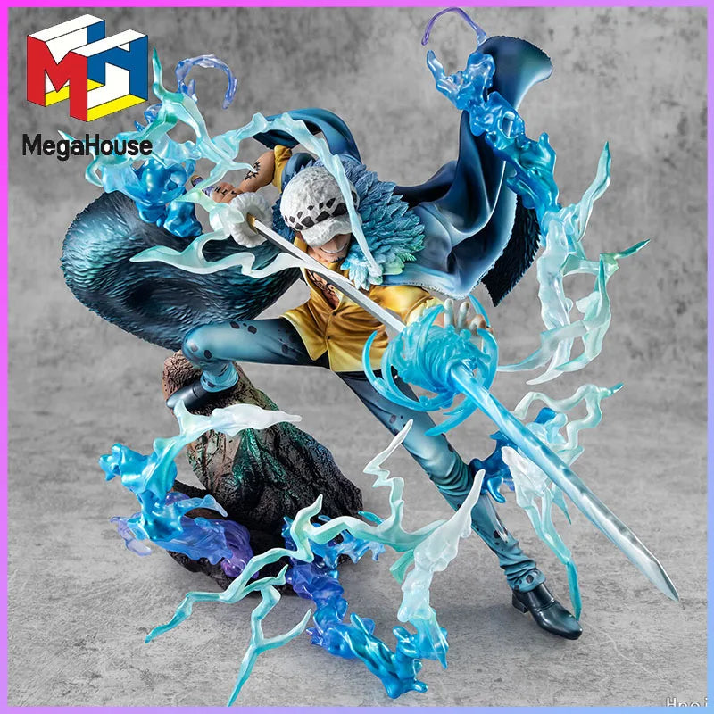 MEGAHOUSE P.O.P WA-MAXIMUM ONE PIECE TRAFALGAR LAW AWAKENING 27CM PVC FIGURE OFFICIALLY LICENSED original Gifts Toys Model