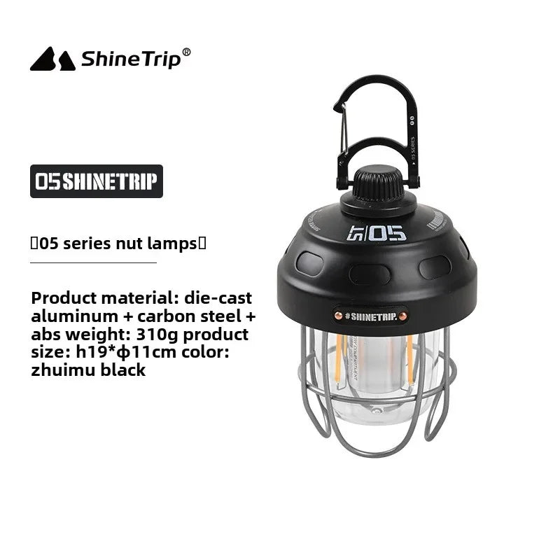 ShineTrip Външна винтидж висяща лампа с ултра дълъг живот за къмпинг, преносима акумулаторна лампа за палатка, фенер за къмпинг, нова