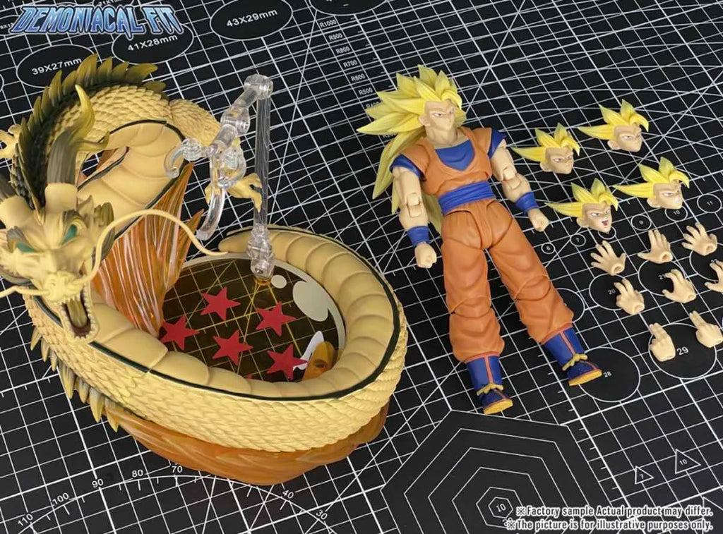 In Stock Demoniacal Fit SSJ3 Goku Figure Dragon Ball Z SHF Super Saiyan Goku Figurine Dragon Blaster Action Figures Model Toy