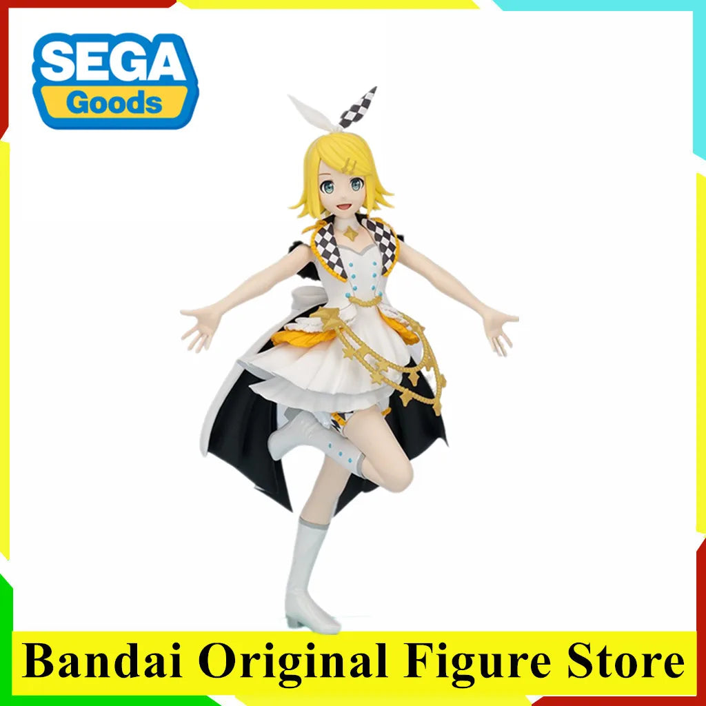 Original SEGA Hatsune Miku Kagamine Len Rin Megurine Luka MEIKO KAITO Anime Figure Toys Desktop×Decorate Collections PVC Model