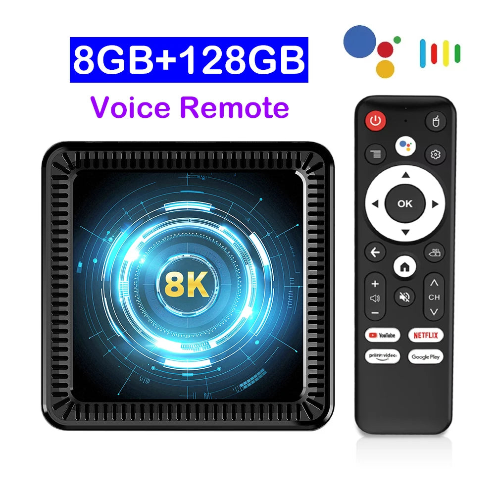 Very Fast Smart TV Box Q19 Android 14 Allwinner H618 Google Assistant Dual Wifi 5G Wifi6 8K 8GB 128GB Media Player Set Top Box
