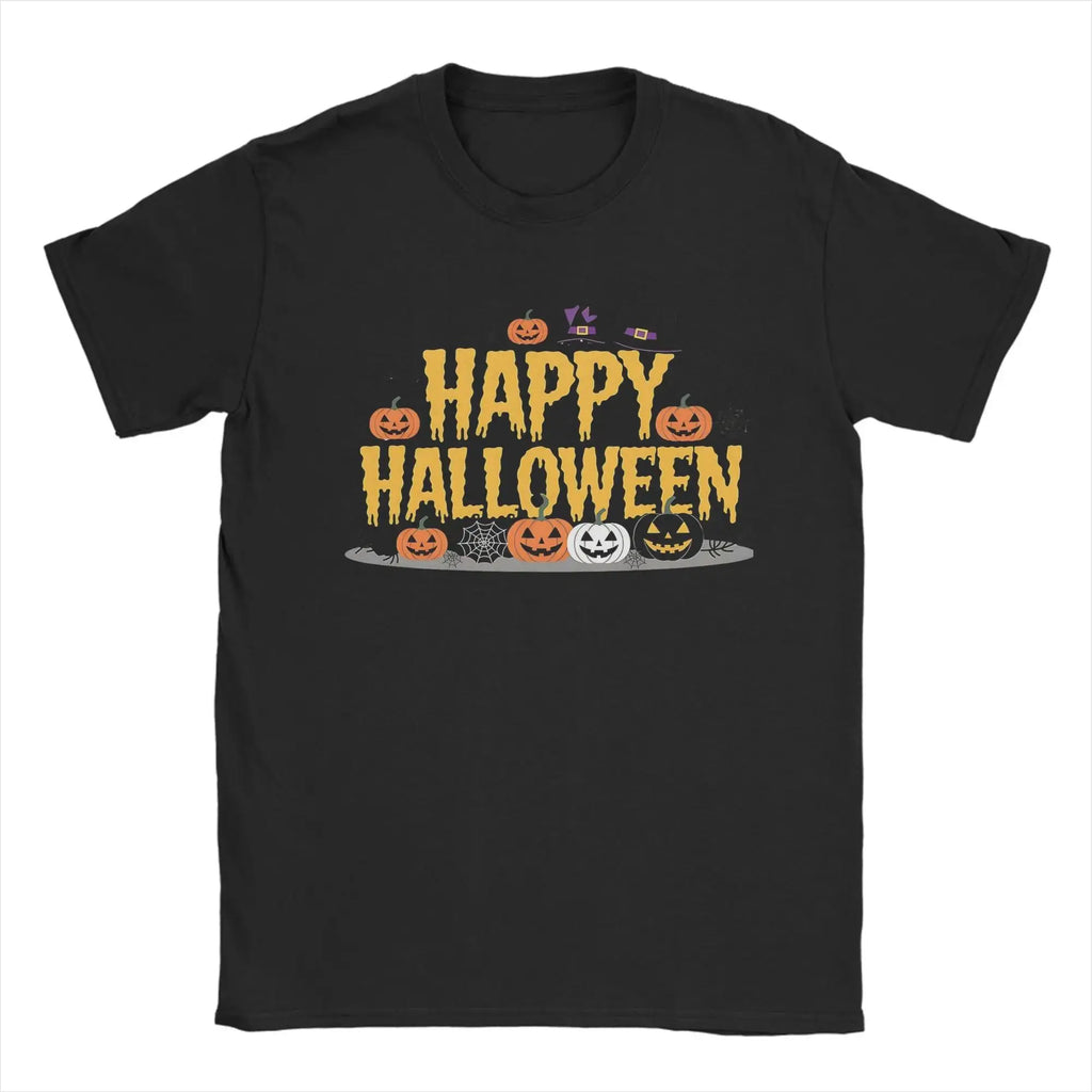 Loween Skeleton Trump Pumpkin Ghost Funny T-irt Damen Ciwalk PU Leder Neun Sve Rund Ne Cleanfit Sle