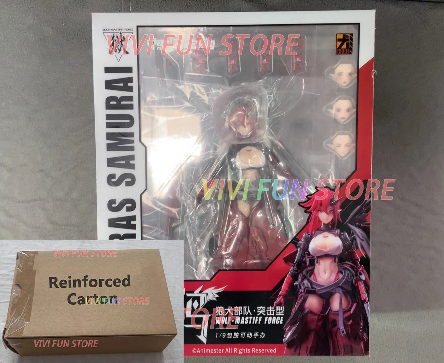 In Stock AniMester KARAS SAMURAI Model Toys 1/9 Nuclear Gold Reconstruction Soft rubber body Beautiful girl WOLF MASTIFF FORCE