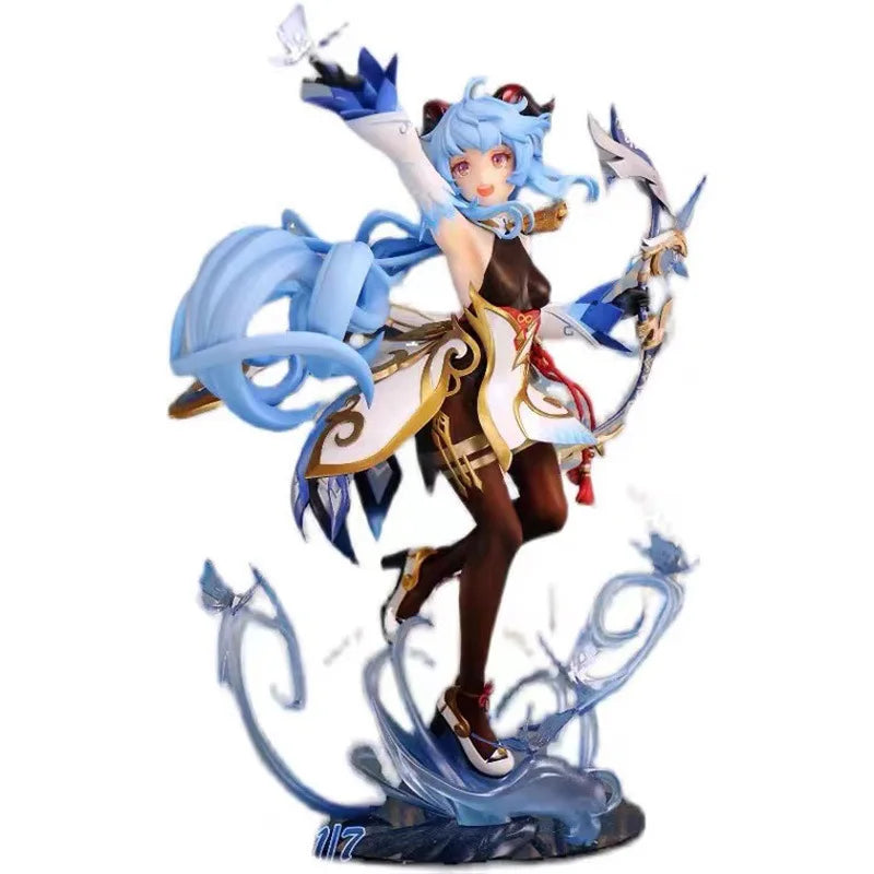 28cm Genshin Impact Game Figure Ganyu Action Figure Peripheral Statue Beauty Gril Collectionmodel Doll Desk Decor Surprise Gifts