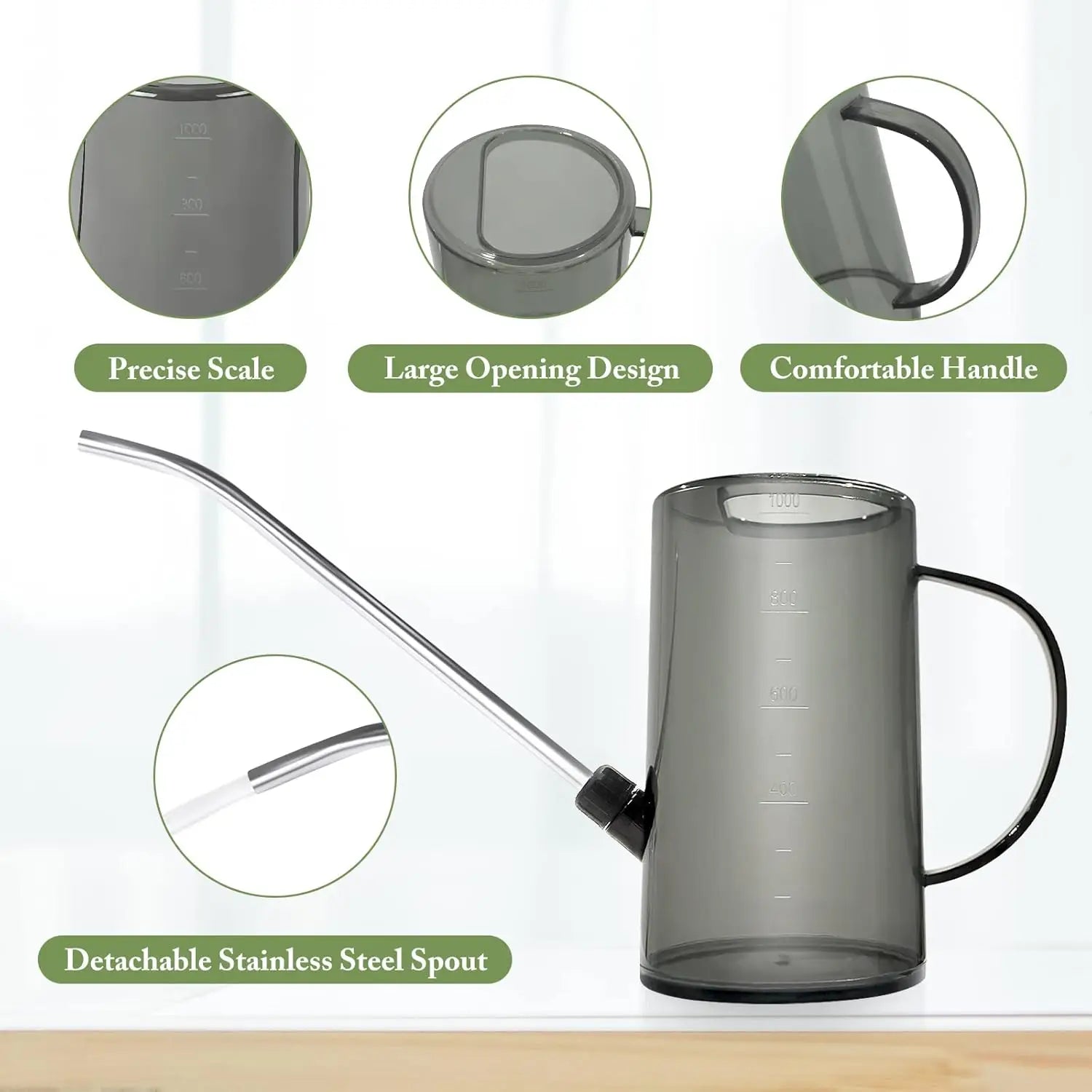 Small Watering Can with Stainless Steel Long Spout for Indoor/ House Plant Flowers Garden
