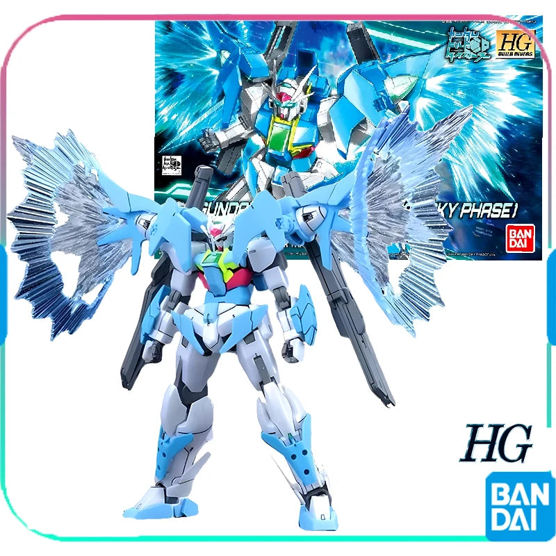 Bandai Original HG GLNOAM 00 SKY HIGHER THAN SKY PHASE Anime Action Figure Assembly Toys for Gift Collectible Model