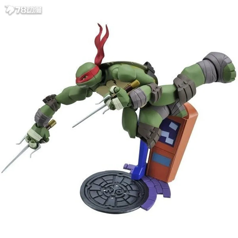 Kaiyodo Original Zolgear Teenage Mutant Ninja Turtles Raphael Anime Figures Toys for Boys Christmas Gift Collectible Model